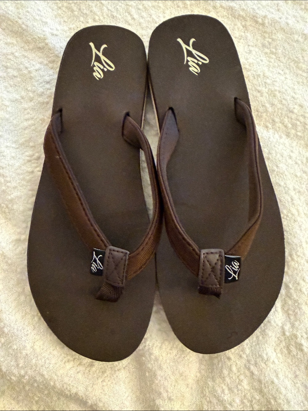 Lia Brown Flip Flops - Casual Beach Sandals